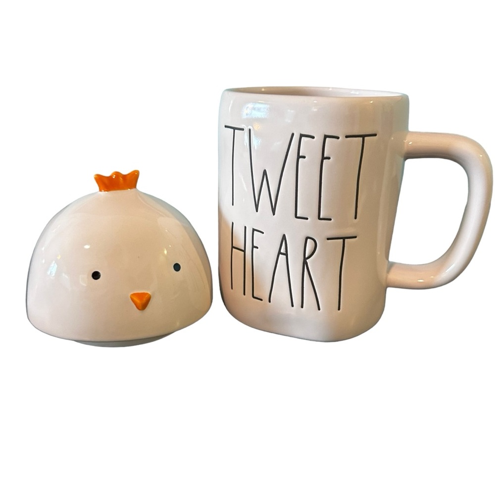 RAE DUNN “TWEET HEART” MUG WITH REMOVABLE CHICK TOPPER - Picture 5 of 9